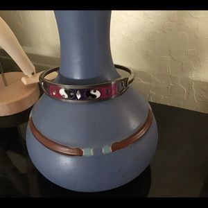 Sterling and enamel bangle